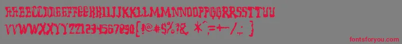 Modelwor Font – Red Fonts on Gray Background