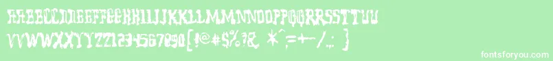 フォントModelwor – 緑の背景に白い文字