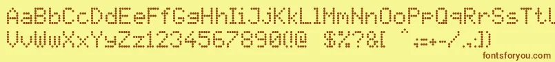 Pidvl-fontti – ruskeat fontit keltaisella taustalla