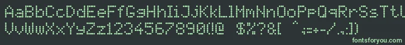 フォントPidvl – 黒い背景に緑の文字