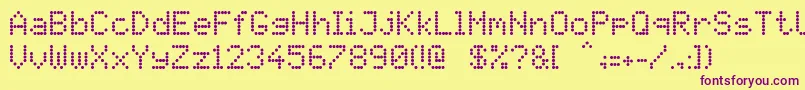 Pidvl Font – Purple Fonts on Yellow Background