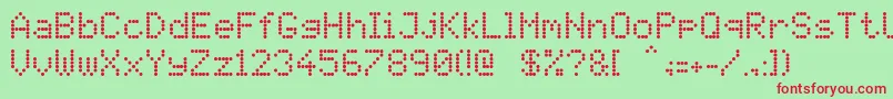 Pidvl Font – Red Fonts on Green Background