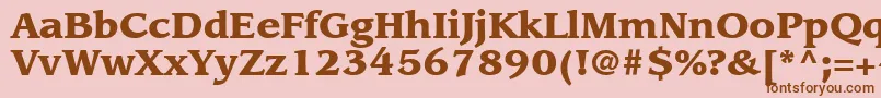 ItcLeawoodLtBlack Font – Brown Fonts on Pink Background