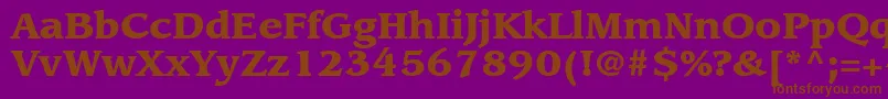 ItcLeawoodLtBlack Font – Brown Fonts on Purple Background