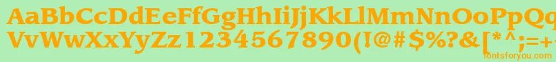 ItcLeawoodLtBlack Font – Orange Fonts on Green Background