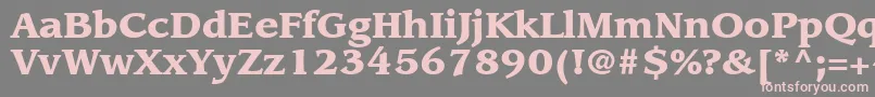 ItcLeawoodLtBlack Font – Pink Fonts on Gray Background