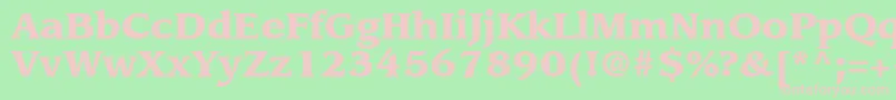 ItcLeawoodLtBlack Font – Pink Fonts on Green Background