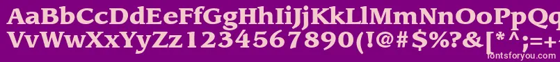 ItcLeawoodLtBlack Font – Pink Fonts on Purple Background