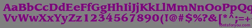 ItcLeawoodLtBlack Font – Purple Fonts on Gray Background