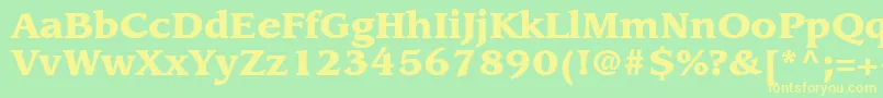 ItcLeawoodLtBlack Font – Yellow Fonts on Green Background