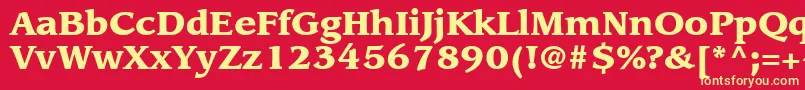 ItcLeawoodLtBlack Font – Yellow Fonts on Red Background