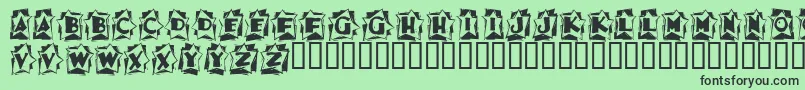 Astab-Schriftart – Schwarze Schriften auf grünem Hintergrund