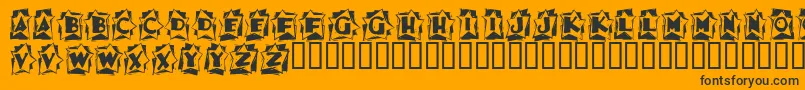 Шрифт Astab – чёрные шрифты на оранжевом фоне