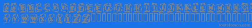 Astab-fontti – harmaat kirjasimet sinisellä taustalla