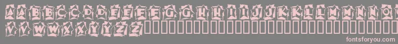 Astab-fontti – vaaleanpunaiset fontit harmaalla taustalla