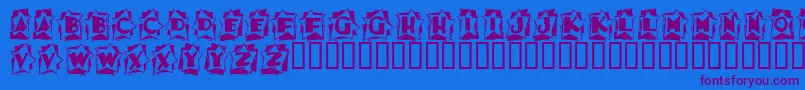 Astab Font – Purple Fonts on Blue Background