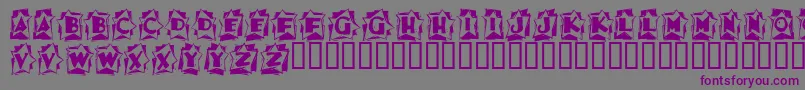 フォントAstab – 紫色のフォント、灰色の背景