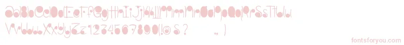 LinestonesDemo-Schriftart – Rosa Schriften auf weißem Hintergrund