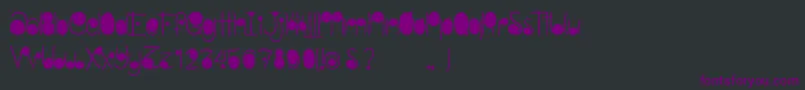 LinestonesDemo Font – Purple Fonts on Black Background