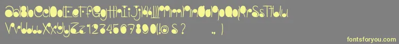 LinestonesDemo-Schriftart – Gelbe Schriften auf grauem Hintergrund