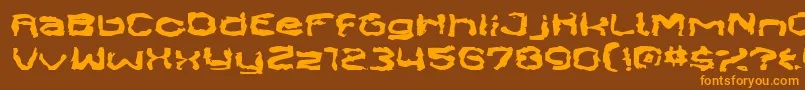 SendCash Font – Orange Fonts on Brown Background