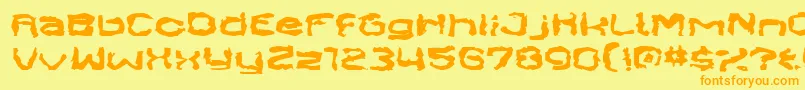 SendCash Font – Orange Fonts on Yellow Background