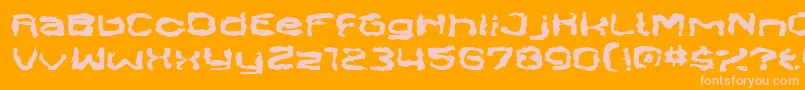Fonte SendCash – fontes rosa em um fundo laranja