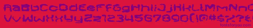 SendCash Font – Purple Fonts on Red Background