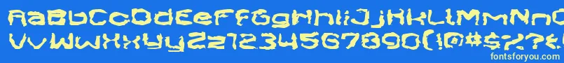 SendCash Font – Yellow Fonts on Blue Background