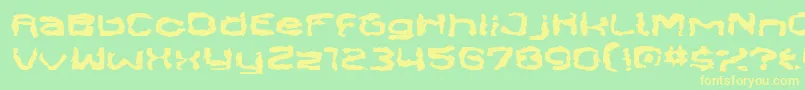 SendCash Font – Yellow Fonts on Green Background