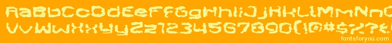 SendCash Font – Yellow Fonts on Orange Background