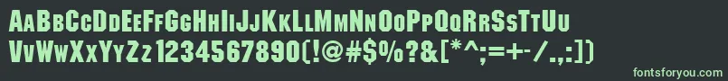フォントMetalencasement – 黒い背景に緑の文字