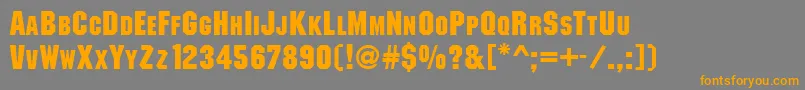 Metalencasement Font – Orange Fonts on Gray Background