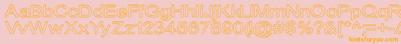 Cylonic Font – Orange Fonts on Pink Background