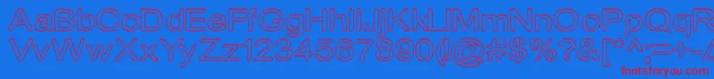 Cylonic Font – Red Fonts on Blue Background