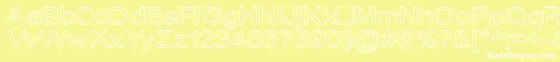 Cylonic Font – White Fonts on Yellow Background