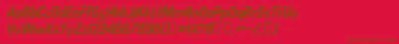 Police RaindancesskItalic – polices brunes sur fond rouge