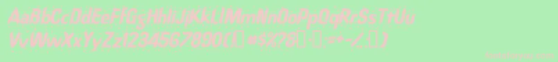 RaindancesskItalic Font – Pink Fonts on Green Background