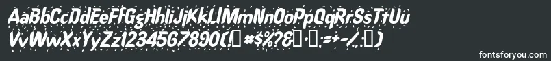 Шрифт RaindancesskItalic – белые шрифты
