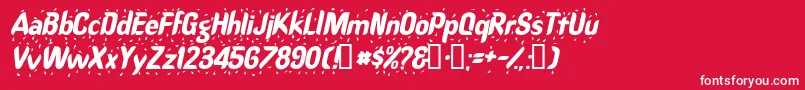 RaindancesskItalic Font – White Fonts on Red Background