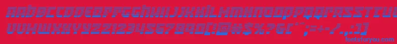 Crazyivangradital Font – Blue Fonts on Red Background