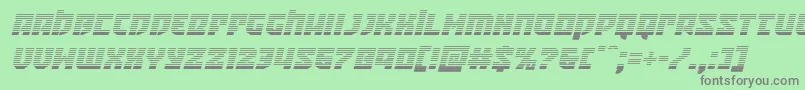 Crazyivangradital-fontti – harmaat kirjasimet vihreällä taustalla