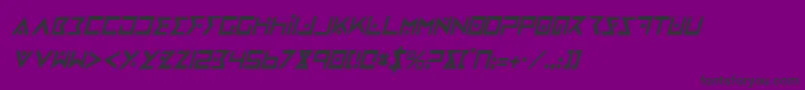 IronCobraCondensedItalic-Schriftart – Schwarze Schriften auf violettem Hintergrund