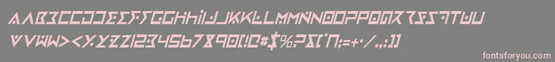 IronCobraCondensedItalic Font – Pink Fonts on Gray Background