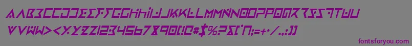 IronCobraCondensedItalic Font – Purple Fonts on Gray Background