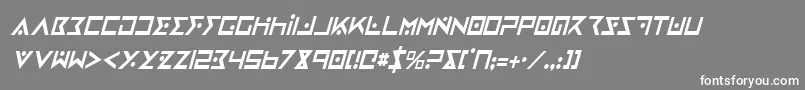 IronCobraCondensedItalic Font – White Fonts on Gray Background
