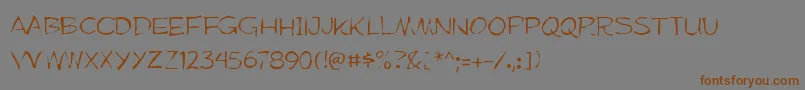 Mufferawgaunt Font – Brown Fonts on Gray Background