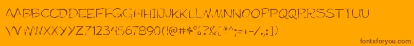 Mufferawgaunt Font – Brown Fonts on Orange Background