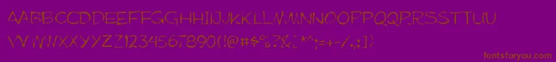Mufferawgaunt Font – Brown Fonts on Purple Background