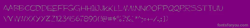 Mufferawgaunt Font – Gray Fonts on Purple Background